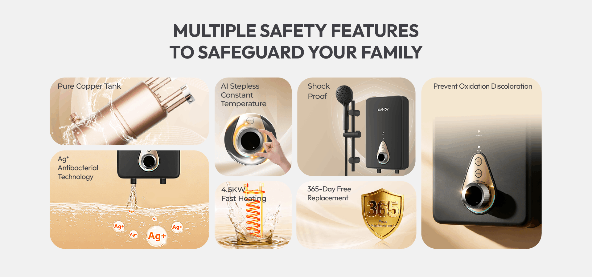 Quick Series boasts multiple safety features to safeguard your family