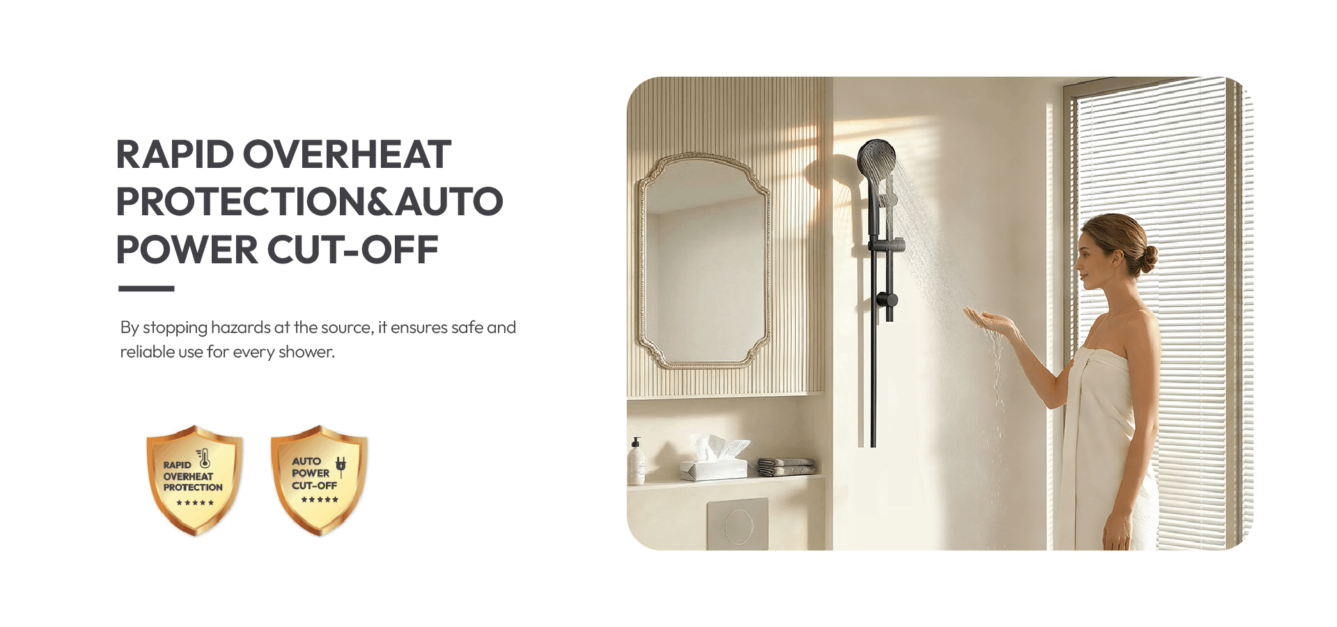 Quick Series has rapid overheat protection and auto power cut off