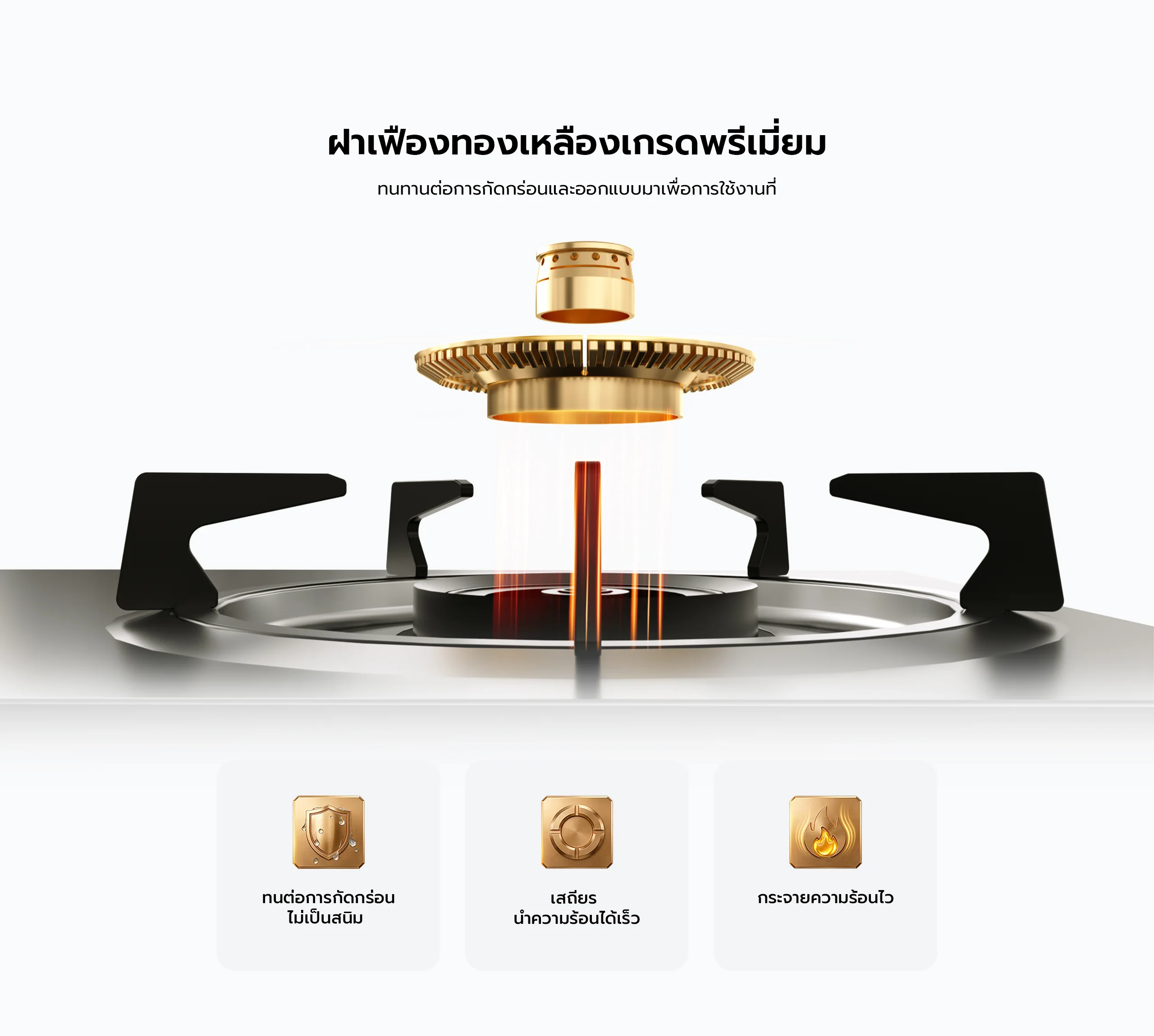 ฝาเฟืองทองเหลืองพรีเมี่ยม ทนทานต่อการกัดกร่อน ใช้งานได้นาน