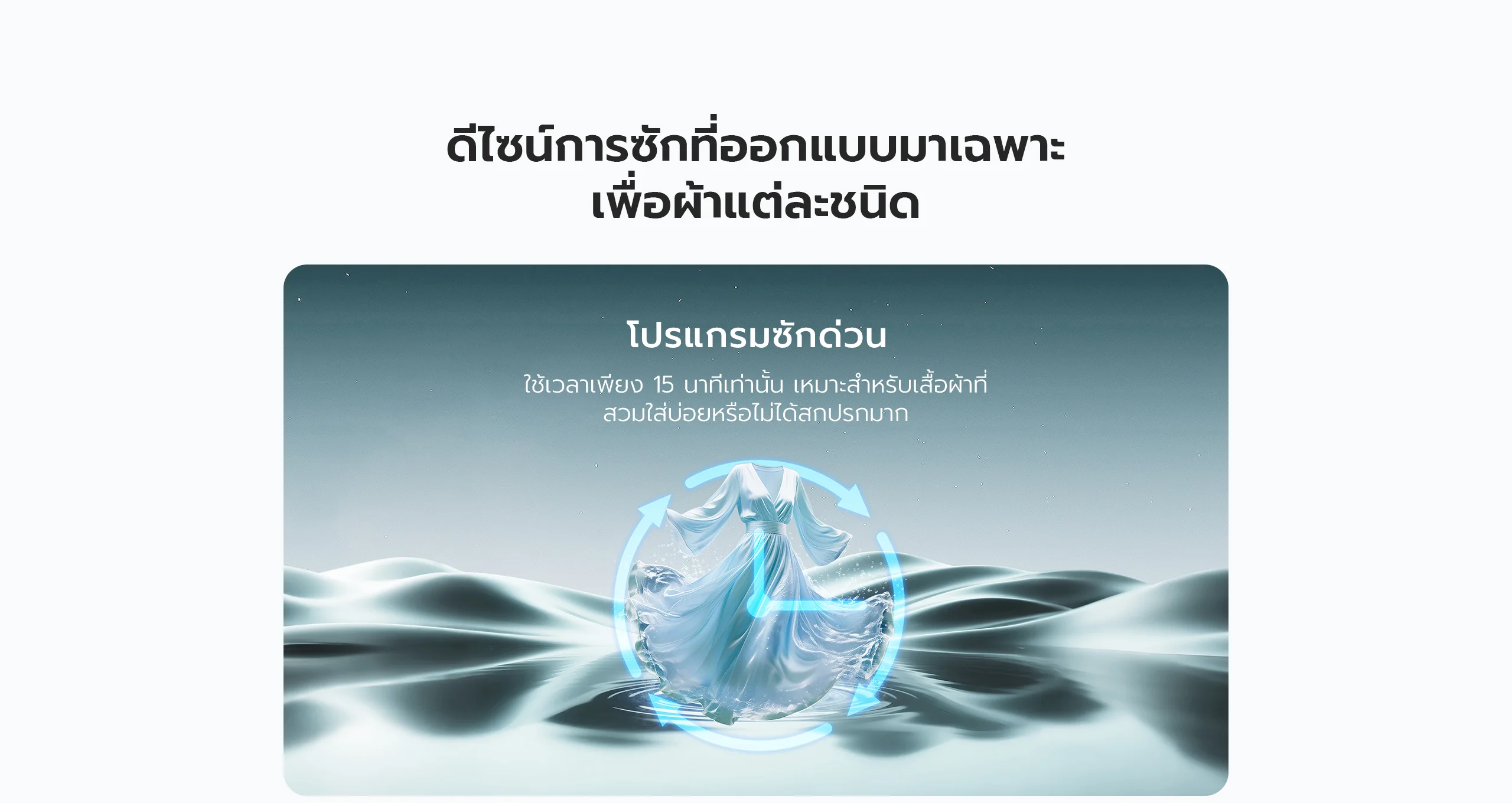 เครื่องซักผ้า candy โปรแกรมซักด่วน 15 นาที